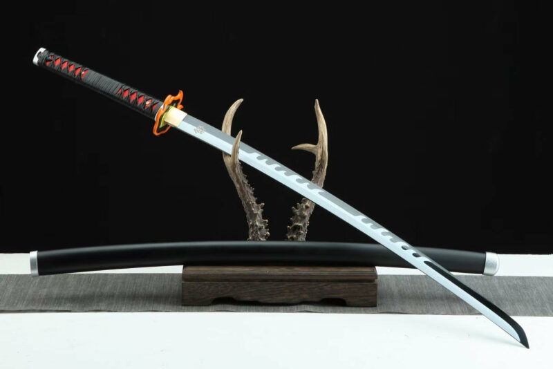 Epée Samouraï Tueur De Démons Vulcan Tanjiro  Anime Katana Tue Le Diable Acier à Haute Teneur En Carbone