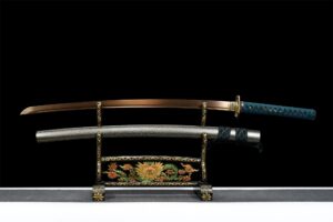 Katana Printemps (acier Damas Or Grillé)