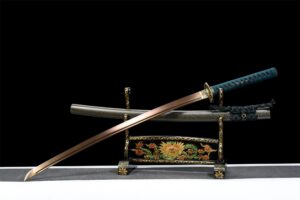 Katana Printemps (acier Damas Or Grillé)