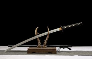 Katana Hirosaki (acier Damas & Véritable Peau De Raie)