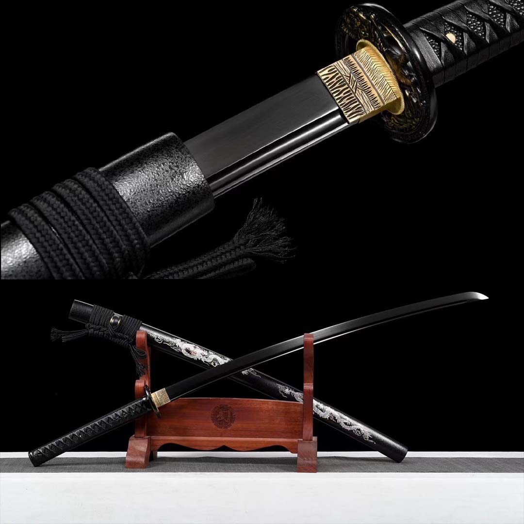 black steel katana sword